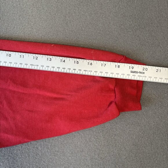 Vintage Poco Loco Club Mens Cardigan Red Double Sided Deor M.R. 90s Boat Anchor - Picture 7 of 13